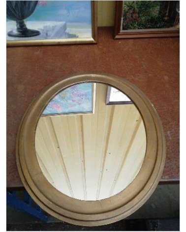 MIROIR OVAL DORÉ 