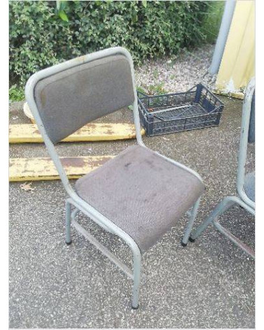 CHAISE MÉTAL TISSU 