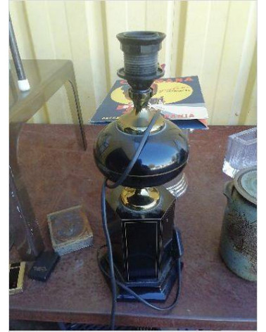 PIED DE LAMPE VINTAGE NOIRE 