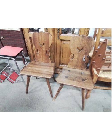 PAIRE DE CHAISES ALSACIENNE NOYER 