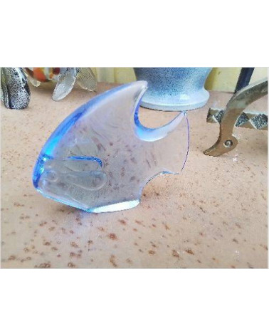 POISSON VERRE BLEU GM