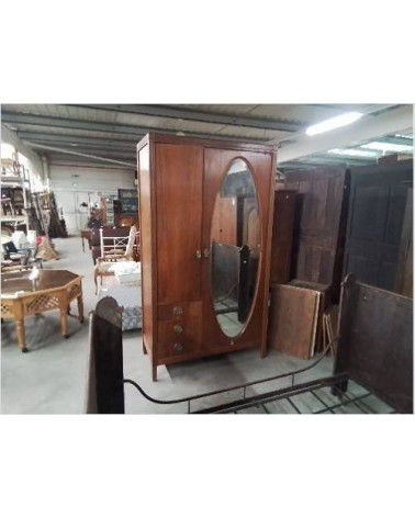 ARMOIRE 2 PORTES 3 TIROIRS 