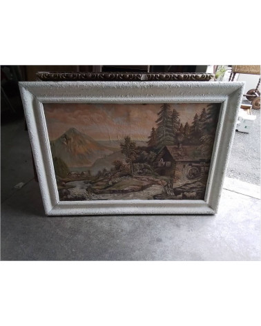 PEINTURE CHALET EN MONTAGNE ACCIDENT 