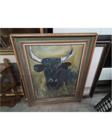 PEINTURE DOMINIQUE LUTZ TAUREAU 