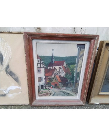 PEINTURE PM VILLAGE ALSACIEN 