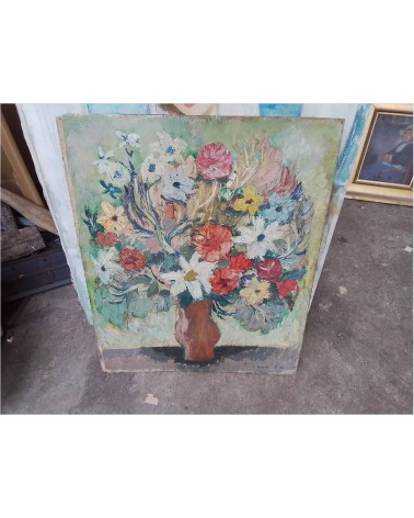 PEINTURE VASE +:FLEURS GASTON EUGENE VENTRILLON 
