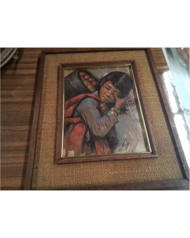 PEINTURE JEUNE FILLE 