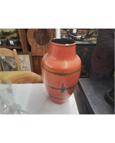 VASE WEST GERMANY ORANGE ET VERT 