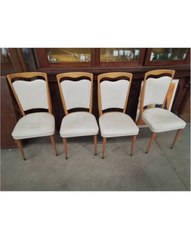 LOT DE 4 CHAISES VINTAGE 