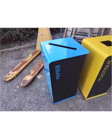 POUBELLE PAPIER BLEUE