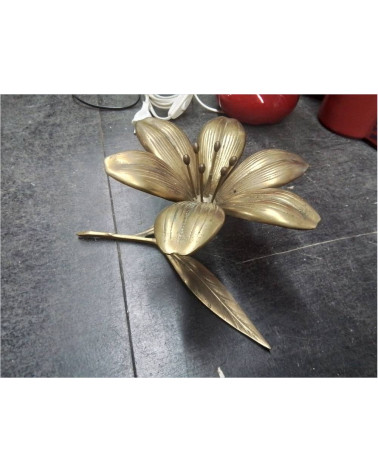 FLEUR DE LOTUS VINTAGE LAITON 6 PETALES CENDRIER 