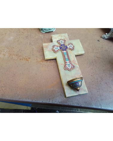 BENITIER CLOISONNÉ 