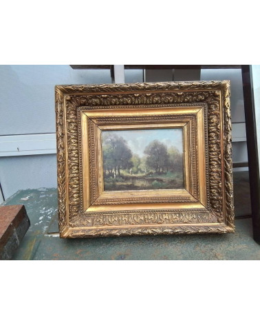 PEINTURE ANCIENNE SIGNE AUBERT 