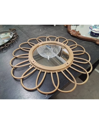 MIROIR ROTIN VINTAGE 