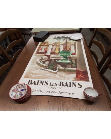 AFFICHE BAINS LES BAINS CHEMIN DE FER DE L’EST 