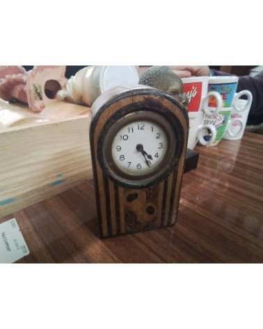 PETITE HORLOGE MARQUETERIE ART DEVO