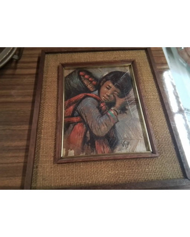 PEINTURE JEUNE FILLE 