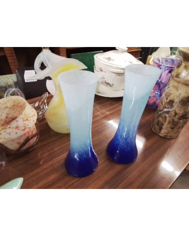 PAIRE DE VASES BLEUS