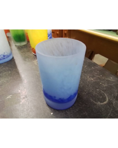 PETIT VASE BLEU CYLINDRE BLEU 