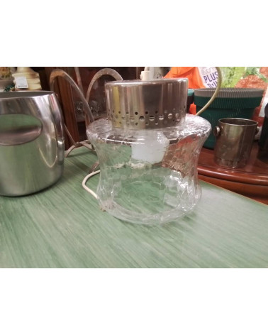 SUSPENSION VERRE ET METAL VINTAGE 