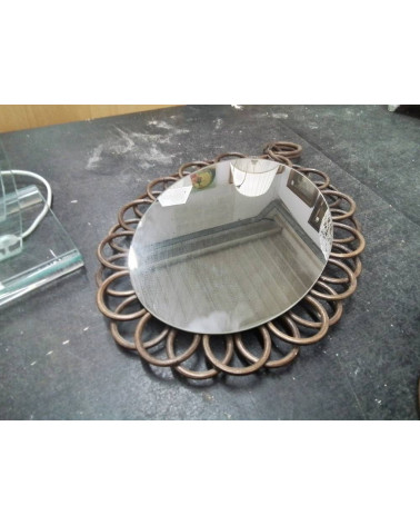 PETIT MIROIR ROTIN VINTAGE 