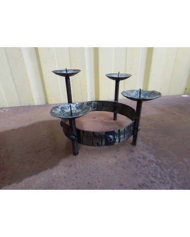 BOUGEOIR ROND FER FORGE