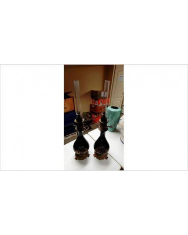 PAIRE DE LAMPE PÉTROLE