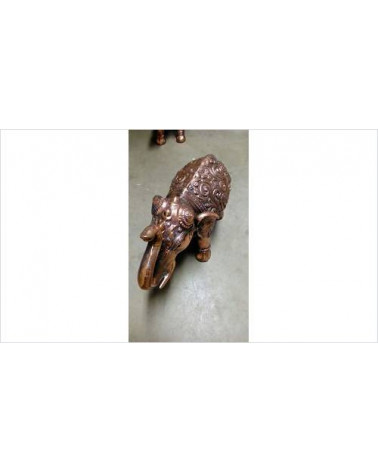 STATUE ELEPHANT METAL COULEUR BRONZE