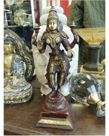 STATUE LAKSHMI DEBOUT BRONZE 