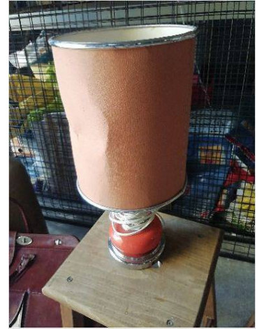 LAMPE VINTAGE ORANGE 