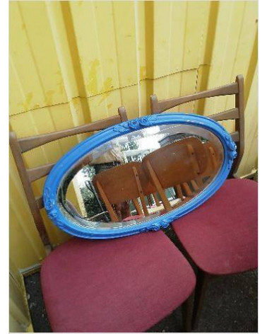 MIROIR ANCIEN BLEU 
