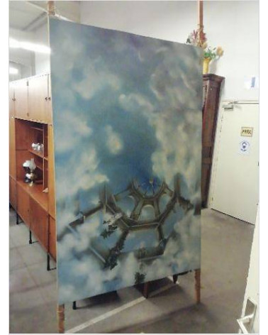 PEINTURE TROMPE L\'ŒIL CIEL 