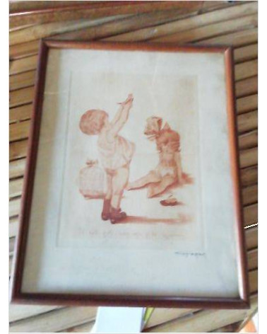 GRAVURE ANCIENNE ENFANTS 