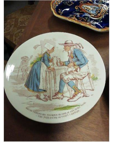 ASSIETTE PARLANTE SARREGUEMINES 