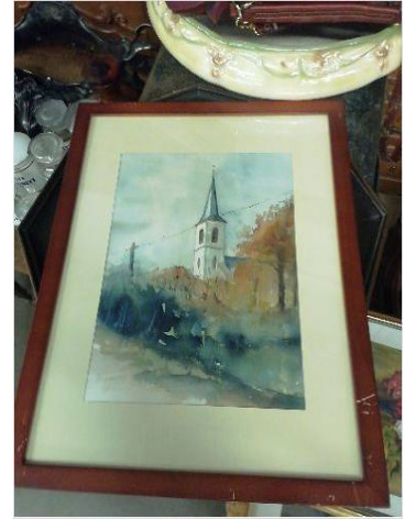 AQUARELLE ÉGLISE 