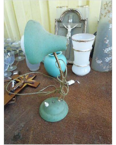 LAMPE DE BUREAU VINTAGE VERTE 