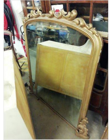 MIROIR GM DORÉ ACCIDENTÉ 