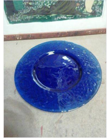 PLAT VERRE BLEU 