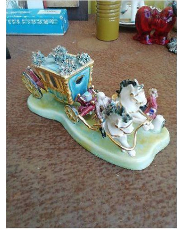 CALÈCHE PORCELAINE EDAC PARIS 